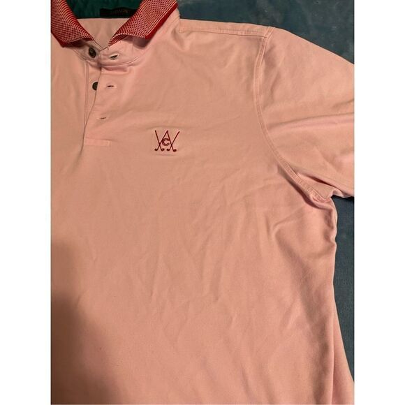 COPY - COPY - Greyson Men's XL Pink  Short Sleeve Golf Polo Shirt EUC - Picture 2 of 5
